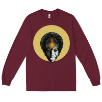 Burgundy Feeling Good Nina Simone Long Sleeve Tee - artisFamous
