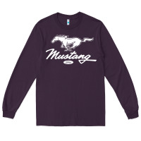 Plum mustang pony script Long Sleeve Tee - artisFamous