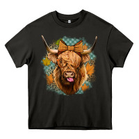 Asphalt fall highland cow Heavy Core Tee - Jasminsmagicworld