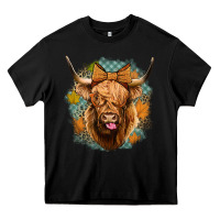 Black fall highland cow Heavy Core Tee - Jasminsmagicworld