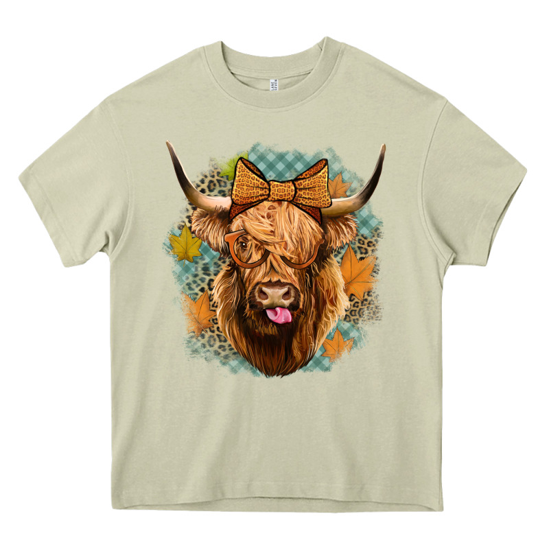Fall Highland Cow Heavy Core Tee by Jasminsmagicworld | Teevron