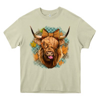 Mossy fall highland cow Heavy Core Tee - Jasminsmagicworld