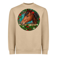 Mushroom Western Horse Christmas Heavyweight Sweatshirt - RanaPortraitStore