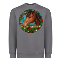Western Horse Christmas Heavyweight Sweatshirt | Teevron