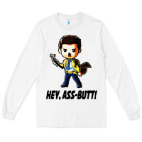 White hey, ass butt Long Sleeve Tee - artisFamous