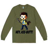 Army Green hey, ass butt Long Sleeve Tee - artisFamous