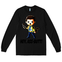 Black hey, ass butt Long Sleeve Tee - artisFamous