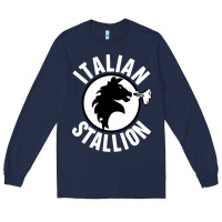 Navy italian stallion Long Sleeve Tee - artisFamous