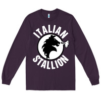 Plum italian stallion Long Sleeve Tee - artisFamous