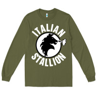 Army Green italian stallion Long Sleeve Tee - artisFamous