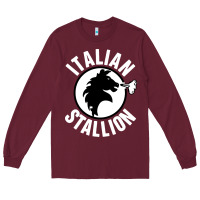 Burgundy italian stallion Long Sleeve Tee - artisFamous