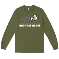 Army Green horse racing Long Sleeve Tee - artisFamous