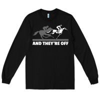 Black horse racing Long Sleeve Tee - artisFamous