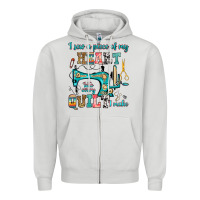 I Sew A Piece Of My Heart Into Every Quilt I Make Zipper Hoodie | Teevron