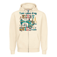 Sandshell i sew a piece of my heart into every quilt i make Zipper Hoodie - RanaPortraitStore