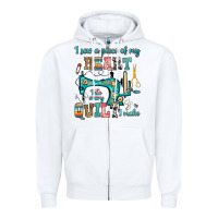 White i sew a piece of my heart into every quilt i make Zipper Hoodie - RanaPortraitStore
