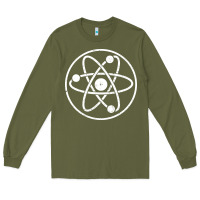 Army Green Atomic Atom Symbol Long Sleeve Tee - artisFamous