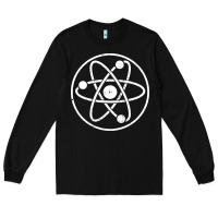 Black Atomic Atom Symbol Long Sleeve Tee - artisFamous