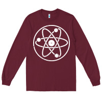 Burgundy Atomic Atom Symbol Long Sleeve Tee - artisFamous