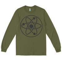 Army Green Atomic Atom Symbol Long Sleeve Tee - artisFamous