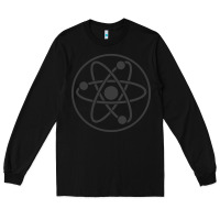 Black Atomic Atom Symbol Long Sleeve Tee - artisFamous