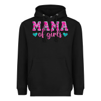 Black mama of girls floral pattern turquoise heart Heavyweight Hoodie - Jasminsmagicworld