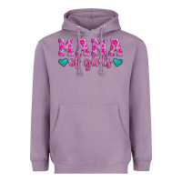 Lavender mama of girls floral pattern turquoise heart Heavyweight Hoodie - Jasminsmagicworld