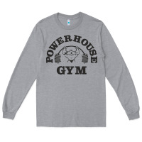 Heather Grey power hause gym Long Sleeve Tee - artisFamous