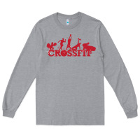 Heather Grey crossfit gym Long Sleeve Tee - artisFamous