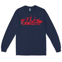 Navy crossfit gym Long Sleeve Tee - artisFamous