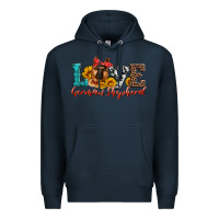 Navy love german shepherd Premium Hoodie - Artiststas