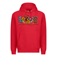 Red love german shepherd Premium Hoodie - Artiststas