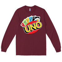 Burgundy uno funny game Long Sleeve Tee - artisFamous