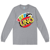 Heather Grey uno funny game Long Sleeve Tee - artisFamous