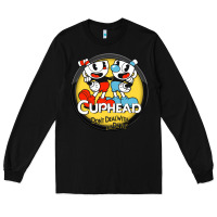 Black Cuphead Long Sleeve Tee - artisFamous