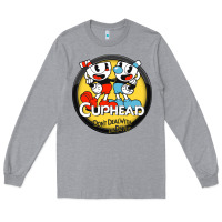 Heather Grey Cuphead Long Sleeve Tee - artisFamous