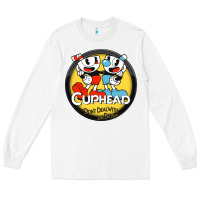 White Cuphead Long Sleeve Tee - artisFamous
