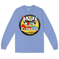 Colony Blue Cuphead Long Sleeve Tee - artisFamous