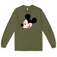 Army Green micky mouse Long Sleeve Tee - artisFamous
