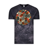 Cloud Black african fabric pattern round earrings 5 Vintage Tee - BundleAndBundleShop