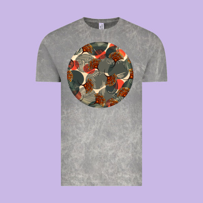 African Fabric Pattern Round Earrings 5 Vintage Tee Designed By Bundleandbundleshop
