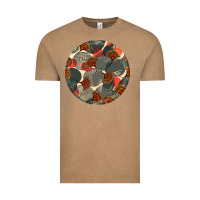 Vintage Coffee african fabric pattern round earrings 5 Vintage Tee - BundleAndBundleShop