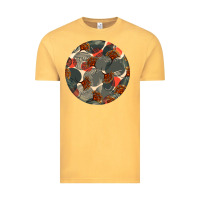 Vintage Mustard african fabric pattern round earrings 5 Vintage Tee - BundleAndBundleShop