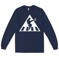 Navy The Ministry of Silly Walks Distressed Long Sleeve Tee - artisFamous