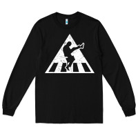Black The Ministry of Silly Walks Distressed Long Sleeve Tee - artisFamous