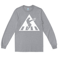Heather Grey The Ministry of Silly Walks Distressed Long Sleeve Tee - artisFamous