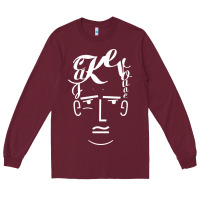 Burgundy jack kerouac Long Sleeve Tee - artisFamous