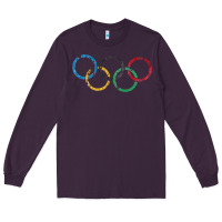 Plum OLYMPIC RINGS Long Sleeve Tee - artisFamous