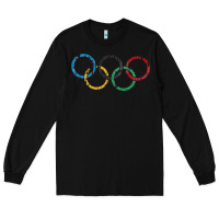 Black OLYMPIC RINGS Long Sleeve Tee - artisFamous