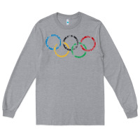 Heather Grey OLYMPIC RINGS Long Sleeve Tee - artisFamous